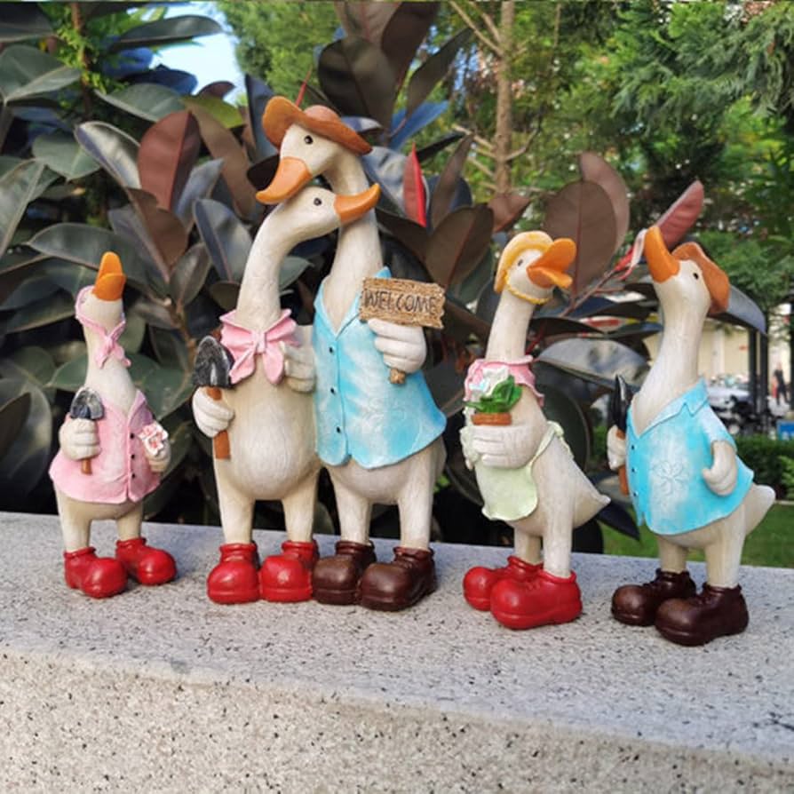 Amazon.co.jp: LxRx9 洋風 ガーデンオブジェ タイプ ダック こだわった